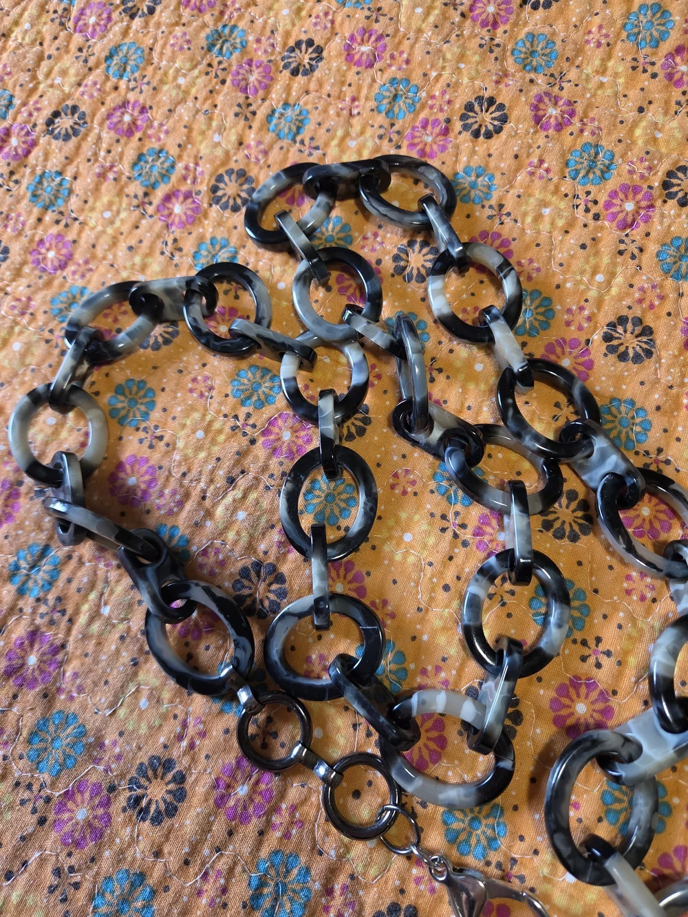 Black Tortoiseshell Link Belt
